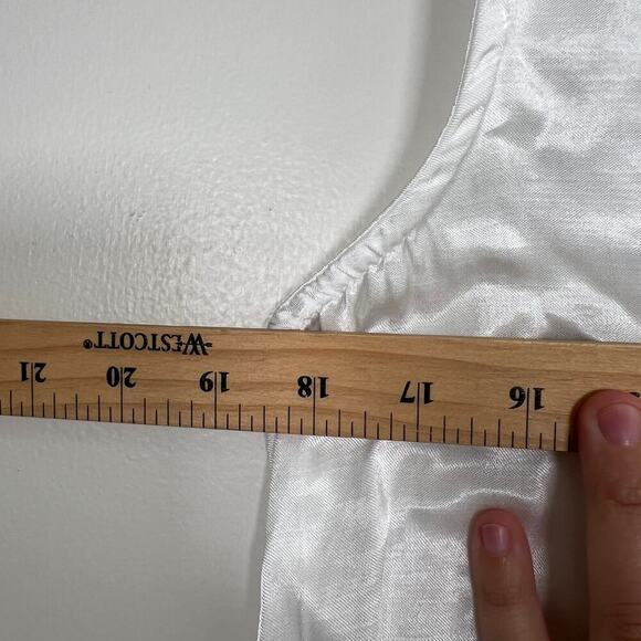 Bella Dahl Sleeveless Satin White Notch Collar Button Down S - Picture 6 of 9